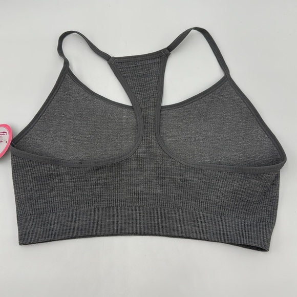 NWT Flirtitude Bralette Heather Gray Seamless Racerback Bra Size M - Picture 8 of 8